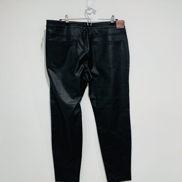 Liverpool Jeans Company Women Leather Pants Size 33/16 Madonna Skinny Leggings - Picture 6 of 9